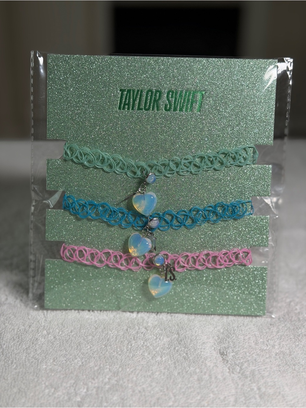 Taylor Swift Pastel Choker Trio - Mint Green, Blue, Pink